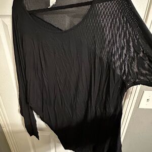 Chic Black Mesh Top